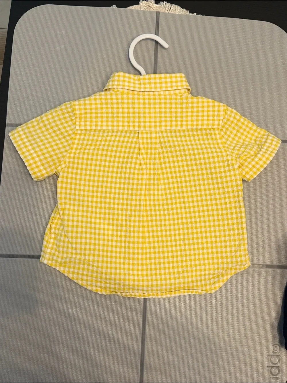 Ralph Lauren Yellow Gingham Short-Sleeve Button-Down baby
